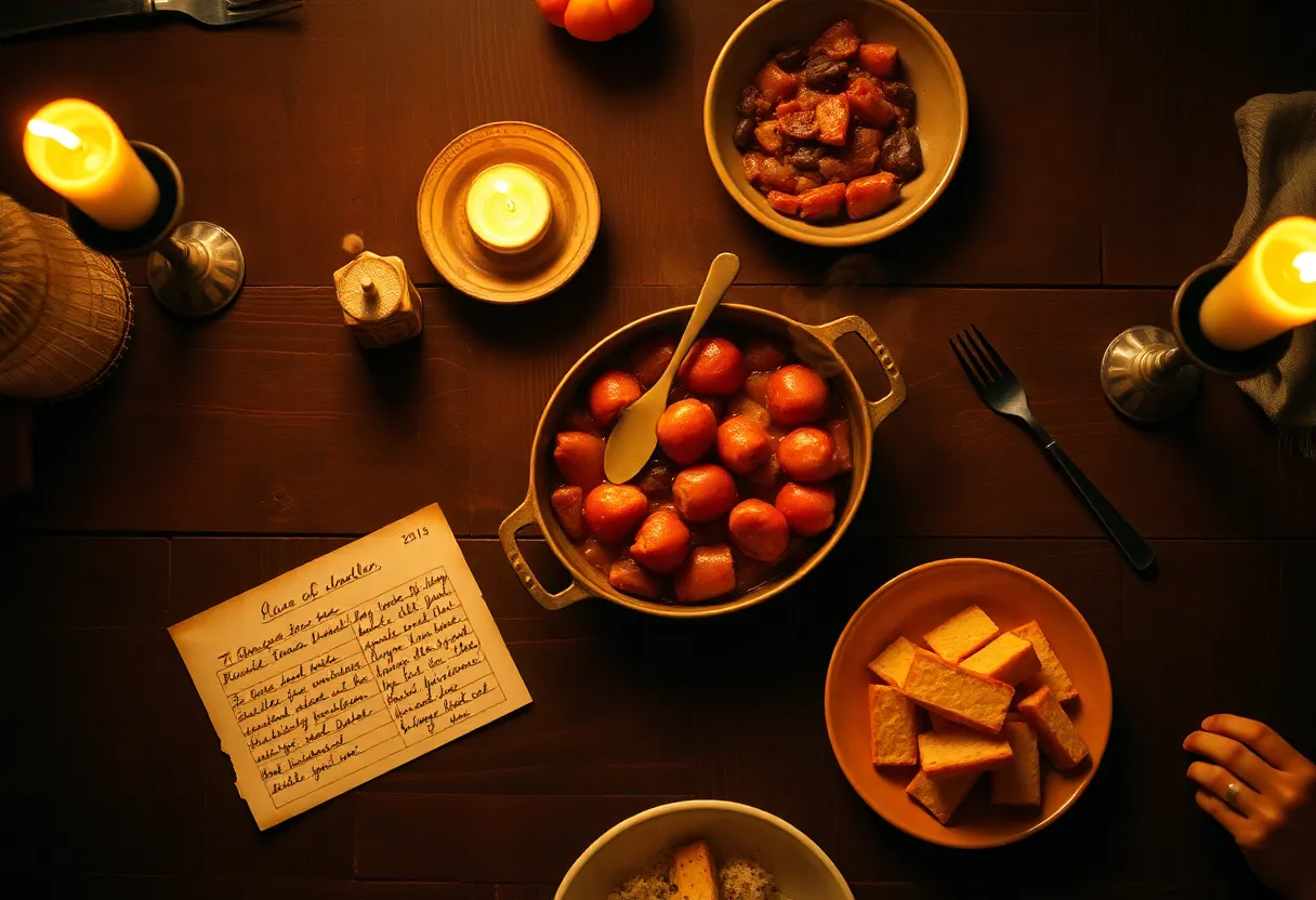 A home-cooked family meal