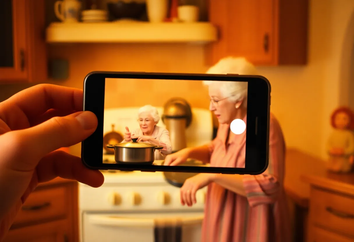 Recording a grandmother cooking